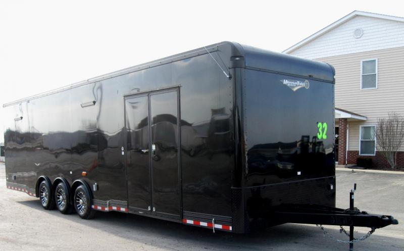 Black Out 32 Millennium Enclosed Race Car Trailer Spread Triaxle Millennium Trailers