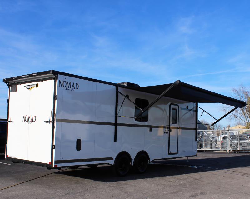 Enclosed Trailer with Living Quarters Nomad 2023 26' Sleeps 6 Front