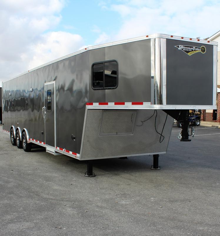 Enclosed Race Car Trailer With Mini Living Quarters 2024 40' Millennium Gooseneck #0066