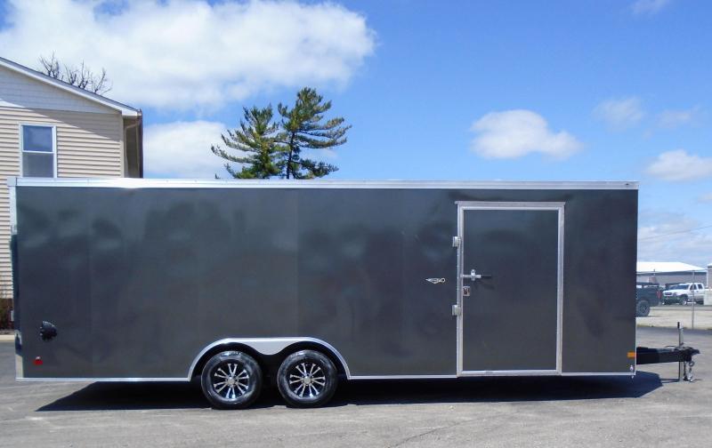 Enclosed Car Trailer Charcoal 24' Finished Interior Black Coin