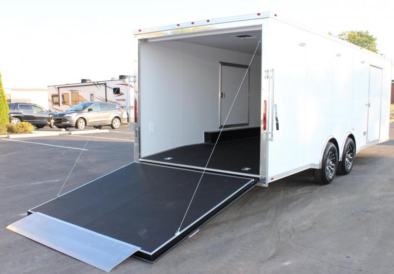 24' Silver Enclosed Trailer with Escape Door/Spread Axles Millennium