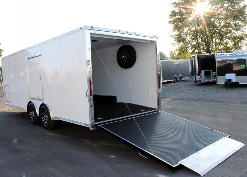 24' Silver Enclosed Trailer with Escape Door/Spread Axles Millennium