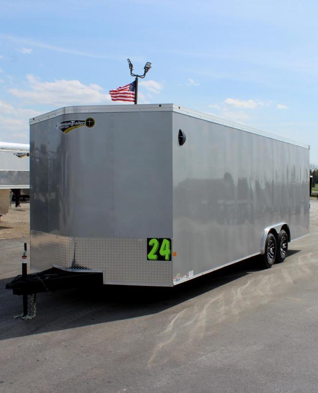 <b>IN PRODUCTION</b> 2021 24' Transport V Car Trailer w/Heavy Duty 5200# Axles/ Screwless Exterior/ 6" Extra High/ Alum Wheels <b>IN PRODUCTION</b> 2021 24' Transport V Car Trailer w/Heavy Duty 5200# Axles/ Screwless Exterior/ 6" Extra High/ Alum Wheels