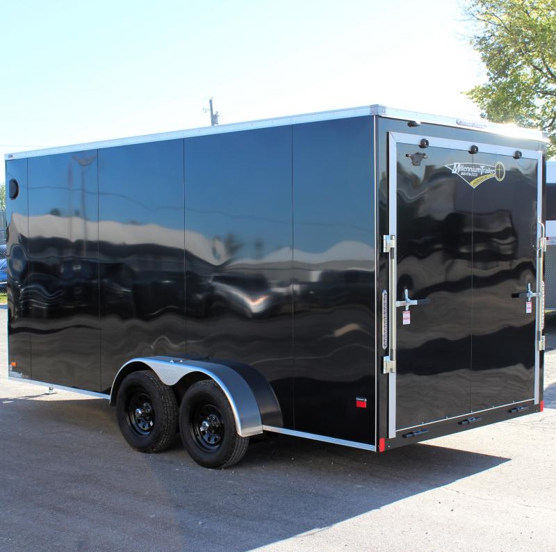 Enclosed Cargo Trailers For Sale 2024 7' X 16' Slant Wedge VNose/ 7' Interior & Ramp Door 5226