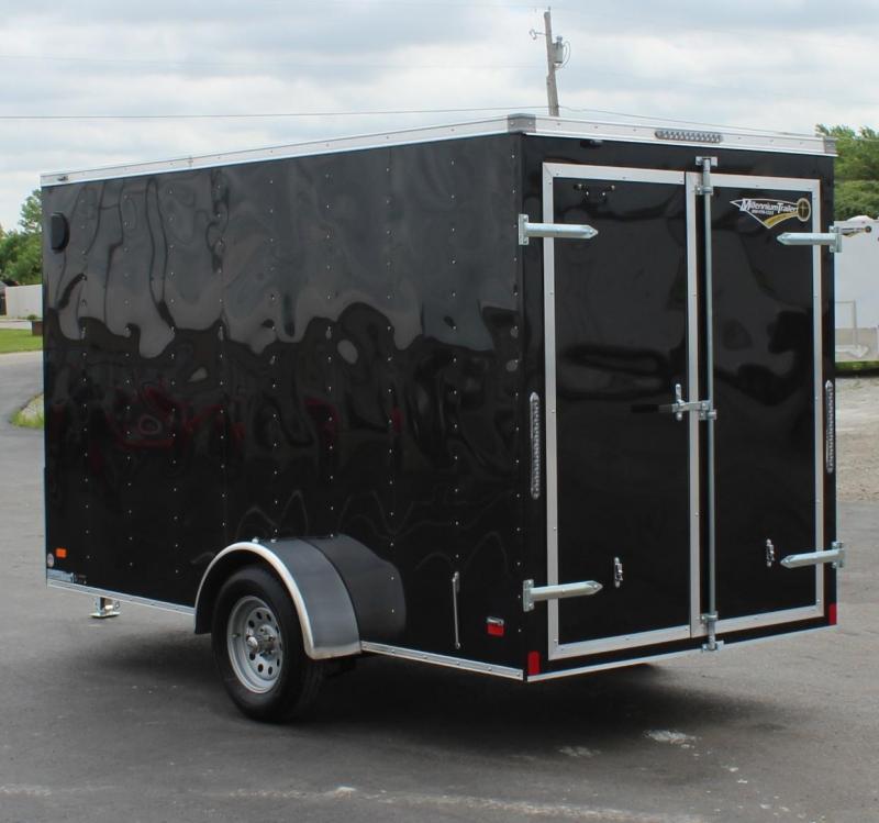 DBL REAR DOORS w/6" EXTRA HIGH 2020 6'x12' Scout Black Enclosed Cargo