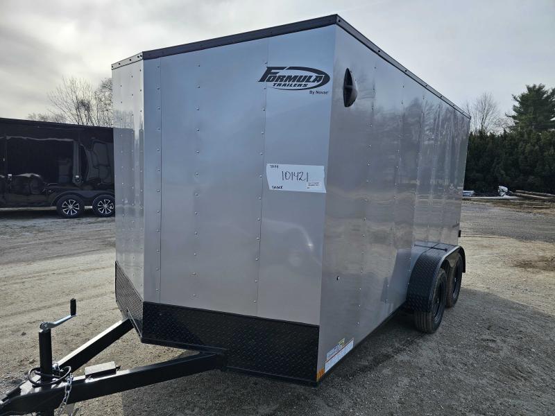 2023 Formula Trailers 7X14 Enclosed 6'6 RAMP DOOR Cargo Trailer SILVER