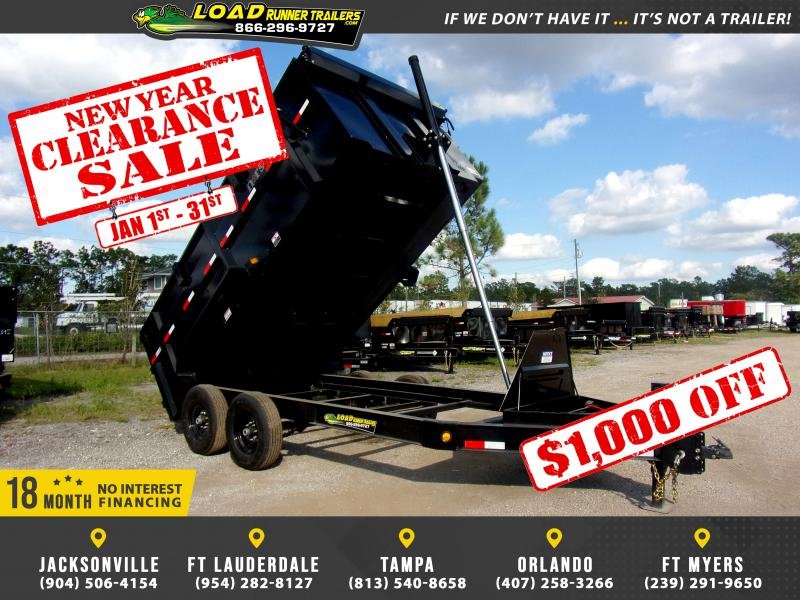 *123727* 7x14 7 TON Dump Trailer W/Telescopic Cylinder & 48" Walls 7 x 14 *123727* 7x14 7 TON Dump Trailer W/Telescopic Cylinder & 48" Walls 7 x 14
