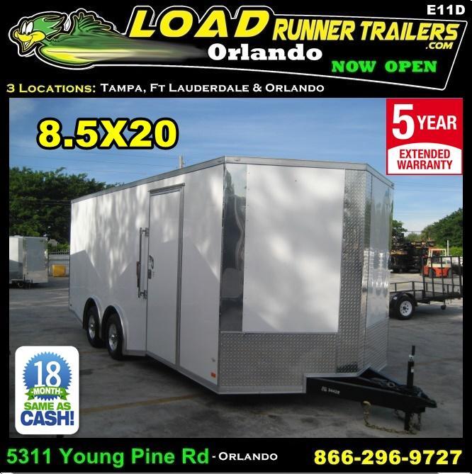*E11D* 8.5x20 Enclosed Cargo Trailer Car Haulers & Trailers 8.5 x 20 | EV8.5-20T5-R *E11D* 8.5x20 Enclosed Cargo Trailer Car Haulers & Trailers 8.5 x 20 | EV8.5-20T5-R