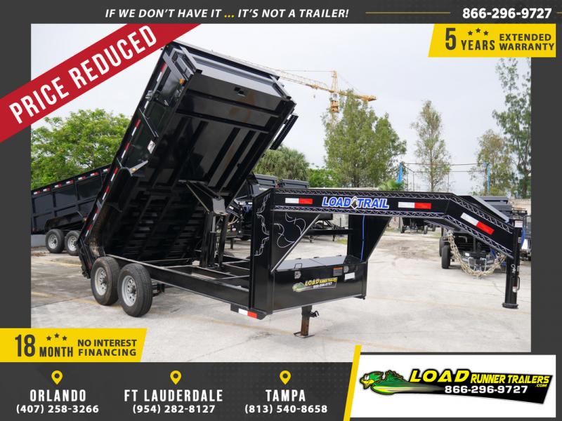 *107804* 7x14 Gooseneck Load Trail Dump Trailer |LRT Tandem Axle Trailers 7 x 14 *107804* 7x14 Gooseneck Load Trail Dump Trailer |LRT Tandem Axle Trailers 7 x 14