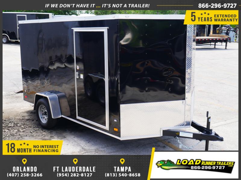 *E6* 7x12 Single Axle Enclosed Cargo Trailer 7 x 12 EV712S3R Near