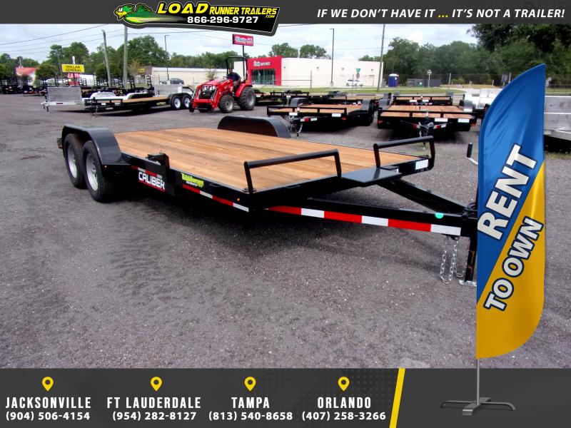 *121525* 7x18 Car Trailer LRT Tandem Axle Trailers 7 x 18 Load