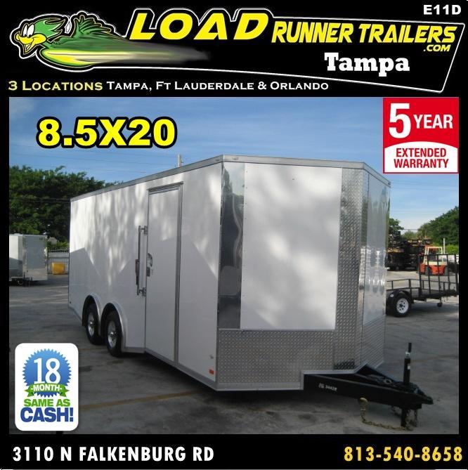 *E11D* 8.5x20 Enclosed Cargo Trailer Car Haulers & Trailers 8.5 x 20 | EV8.5-20T5-R *E11D* 8.5x20 Enclosed Cargo Trailer Car Haulers & Trailers 8.5 x 20 | EV8.5-20T5-R