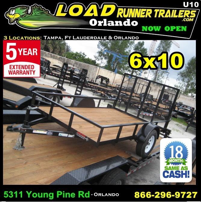 *U10* 6x10 Utility Trailer w/4' Mesh Gate | Trailers 6 x 10 | U72-10S3-AR *U10* 6x10 Utility Trailer w/4' Mesh Gate | Trailers 6 x 10 | U72-10S3-AR