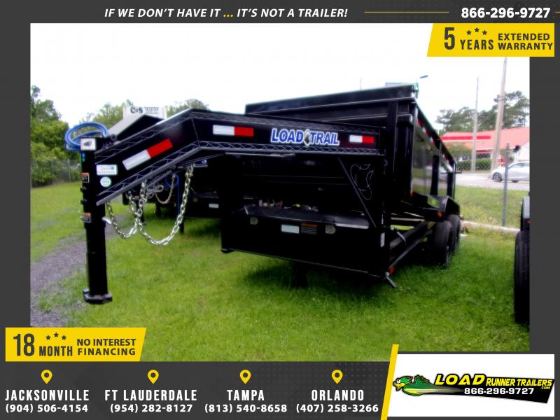 *123729* 7x16 Gooseneck Dump Trailer LRT Tandem Axle Trailers 7 x 16