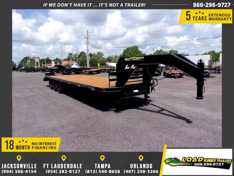 *120869* 8.5X32 Triple 10K Axle Flatbed Gooseneck Trailer With Dozer Ramps 8.5 x 32 *120869* 8.5X32 Triple 10K Axle Flatbed Gooseneck Trailer With Dozer Ramps 8.5 x 32