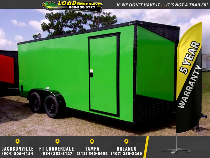 *122089* 7x16 Enclosed Cargo Trailer LRT Tandem Axle Trailers 7 x 16 Load Runner Trailers