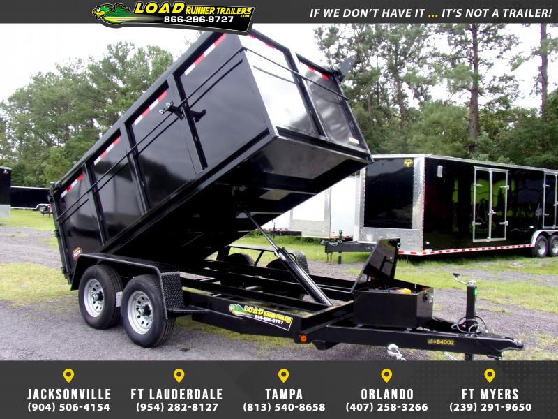 *122716* 7x14 7 TON Dump Trailer W/Telescopic Cylinder 7 x 14 Load