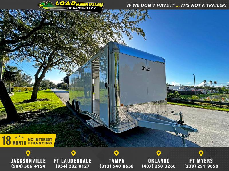 *123828* 8.5x24 ALL ALUMINUM Enclosed Cargo Trailer with Gullwing Esc Door 8.5 x 24 *123828* 8.5x24 ALL ALUMINUM Enclosed Cargo Trailer with Gullwing Esc Door 8.5 x 24