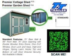 2022 Premier Garden Shed starting at 6 x10 (Cottage Shed) 2022 Premier Garden Shed starting at 6 x10 (Cottage Shed)