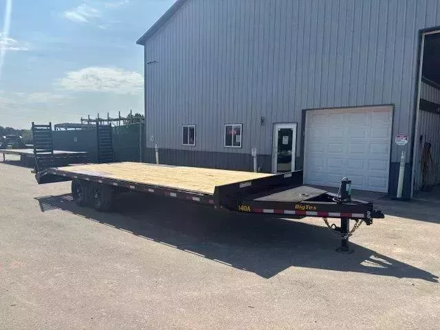 2026 Big Tex 14OA 102" x 24' Heavy Duty Deckover Bumper Pull Trailer with Ramps (15,400 GVWR)