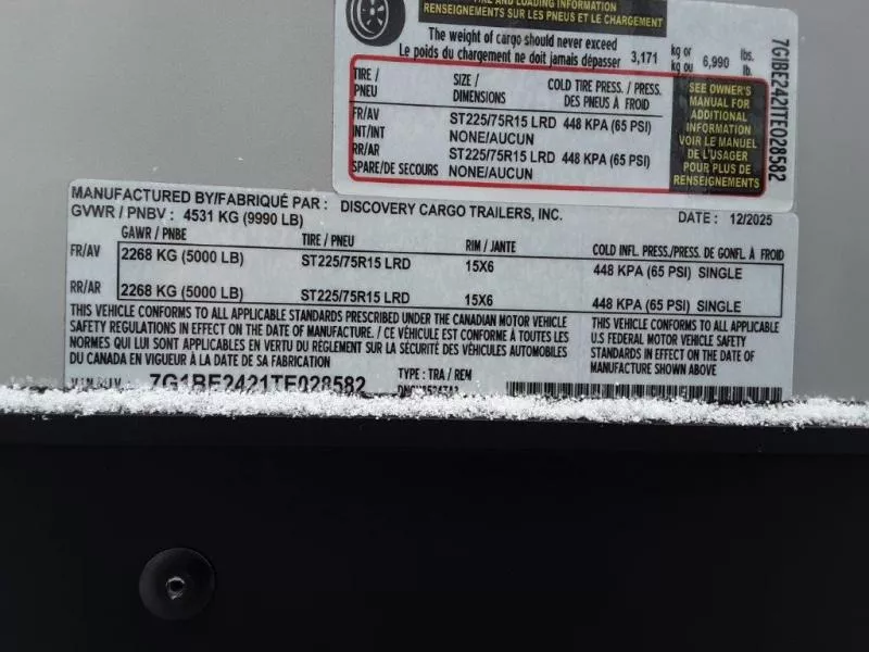 new Cargo (Enclosed) Trailers Discovery Trailers  for sale, in Somerset, WI Thumbnail 7