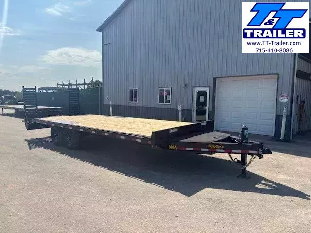 2026 Big Tex 14OA 102" x 24' Heavy Duty Deckover Bumper Pull Trailer with Ramps (15,400 GVWR) 1752683042