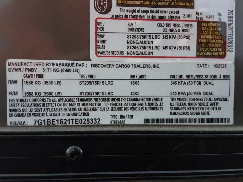 new Cargo (Enclosed) Trailers Discovery Trailers  for sale, in Somerset, WI Thumbnail 7