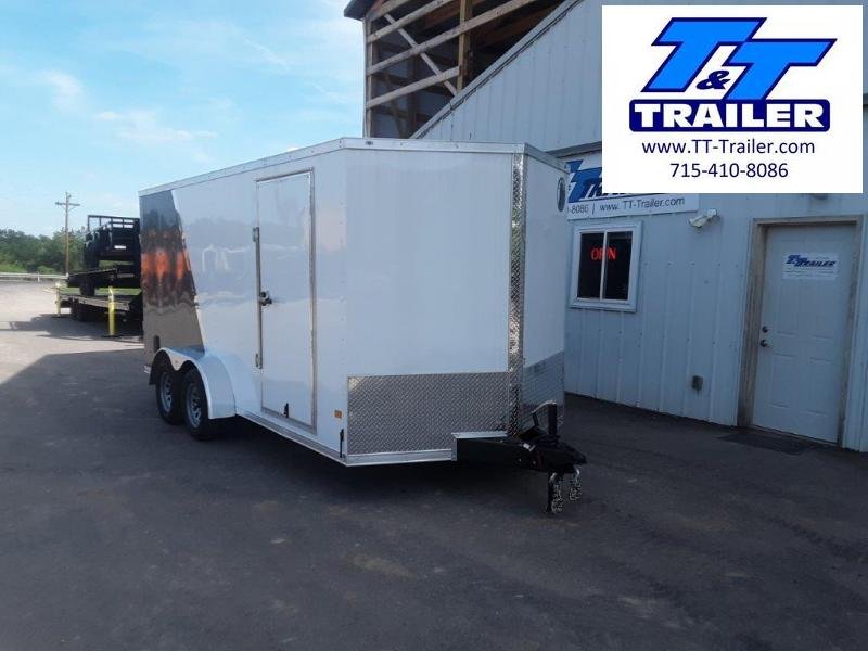 2023 Darkhorse 7 x 12 VNose Enclosed Cargo Trailer T&T Trailer Wi
