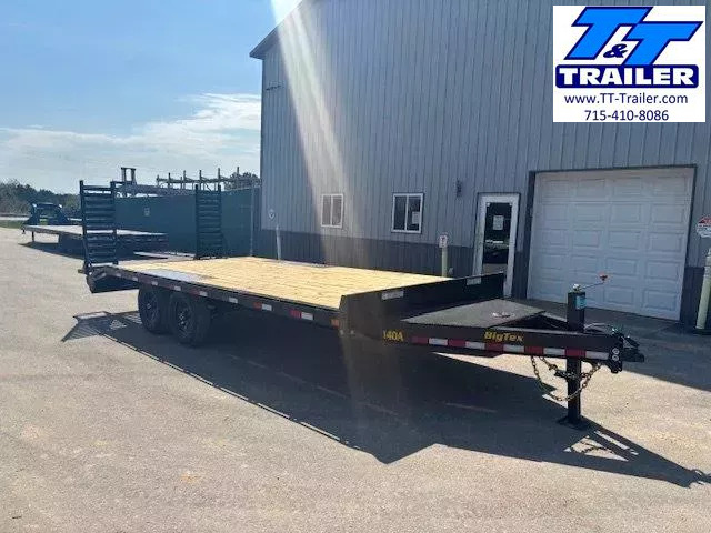 2025 Big Tex 14OA 102" x 20' Heavy Duty Deckover Bumper Pull Trailer with Ramps (15,400 GVWR) 1752682643