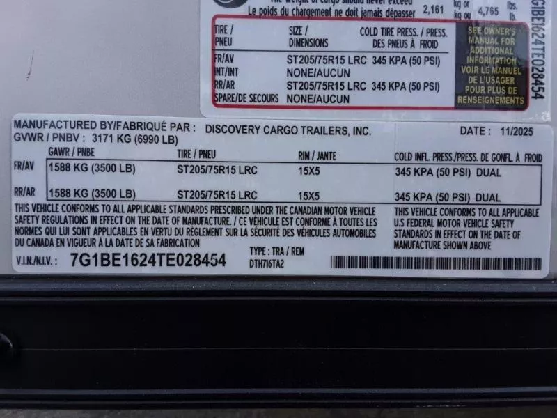 new Cargo (Enclosed) Trailers Discovery Trailers  for sale, in Somerset, WI Thumbnail 7