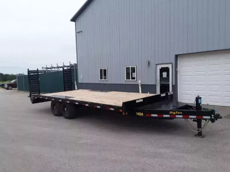 2026 Big Tex 14OA 102" x 22' Heavy Duty Deckover Bumper Pull Trailer with Ramps (15,400 GVWR)