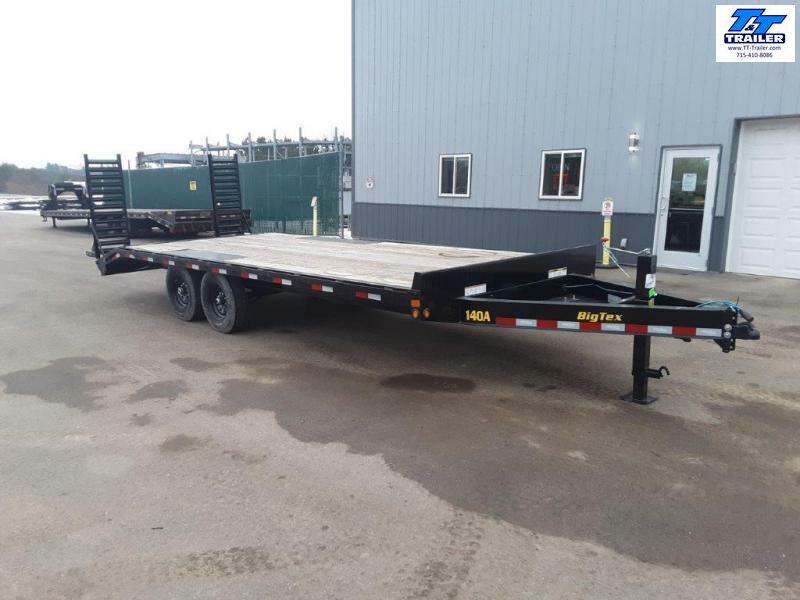 FOR RENT 102 x 20 Deckover Equipment Trailer w/ Pull Out Ramps Find