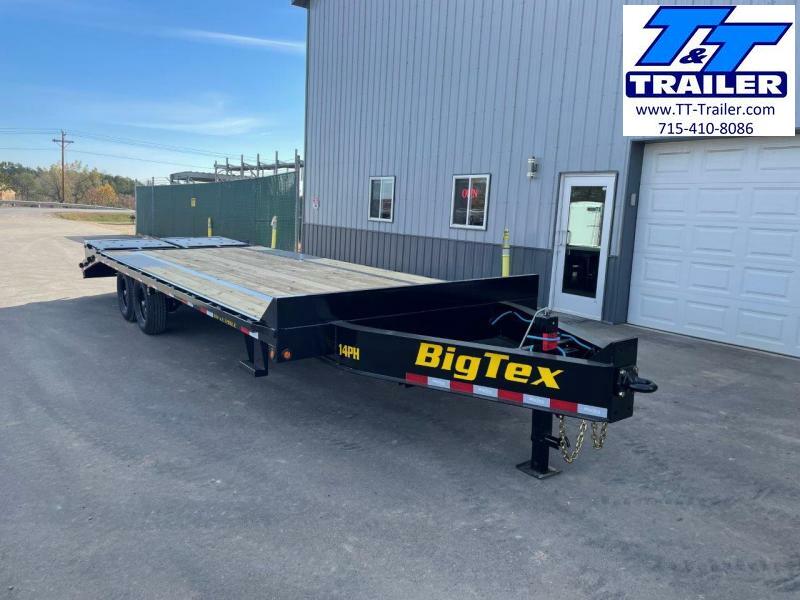 FOR RENT - 102 x 25 Deckover Equipment Trailer w/ Mega Ramps 1703432764