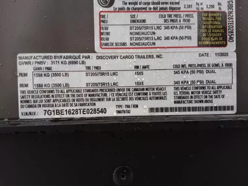 new Cargo (Enclosed) Trailers Discovery Trailers  for sale, in Somerset, WI Thumbnail 7