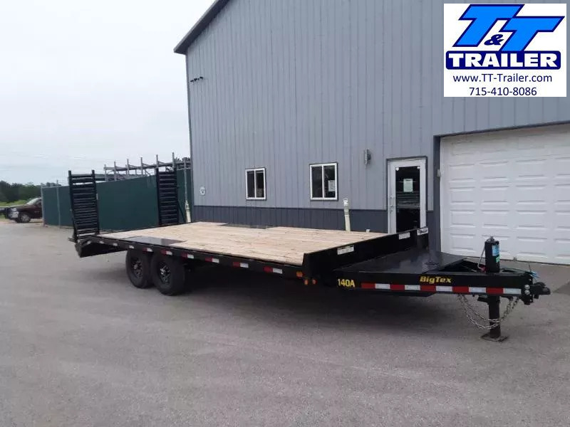 2025 Big Tex 14OA 102" x 22' Heavy Duty Deckover Bumper Pull Trailer with Ramps (15,400 GVWR) 1752697539