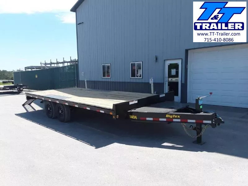 2025 Big Tex 14OA 102" x 20' Heavy Duty Deckover Bumper Pull Trailer with Ramps (15,400 GVWR) 1746905216