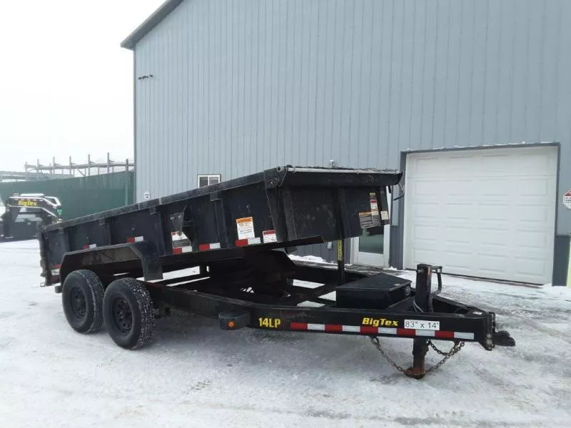 USED 2022 Big Tex 14LP 83" x 14' Heavy Duty Low Profile Dump Trailer