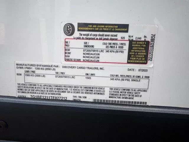 new Cargo (Enclosed) Trailers Discovery Trailers  for sale, in Somerset, WI Thumbnail 6