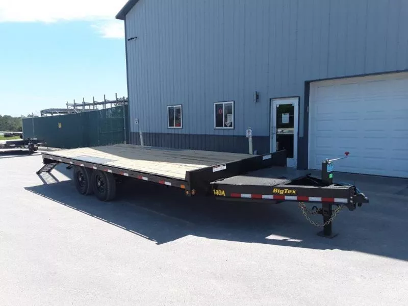 2025 Big Tex 14OA 102" x 20' Heavy Duty Deckover Bumper Pull Trailer with Ramps (15,400 GVWR)