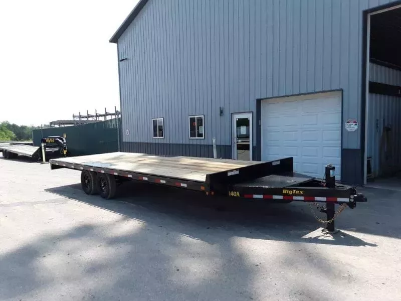 2026 Big Tex 14OA 102" x 24' Heavy Duty Deckover Bumper Pull Trailer with Ramps (15,400 GVWR)