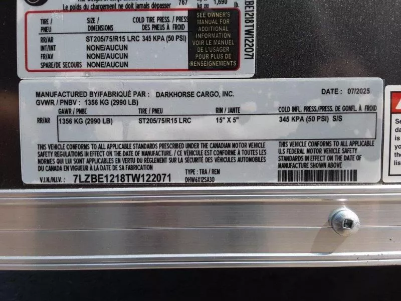 new Cargo (Enclosed) Trailers Darkhorse Cargo  for sale, in Somerset, WI Thumbnail 7
