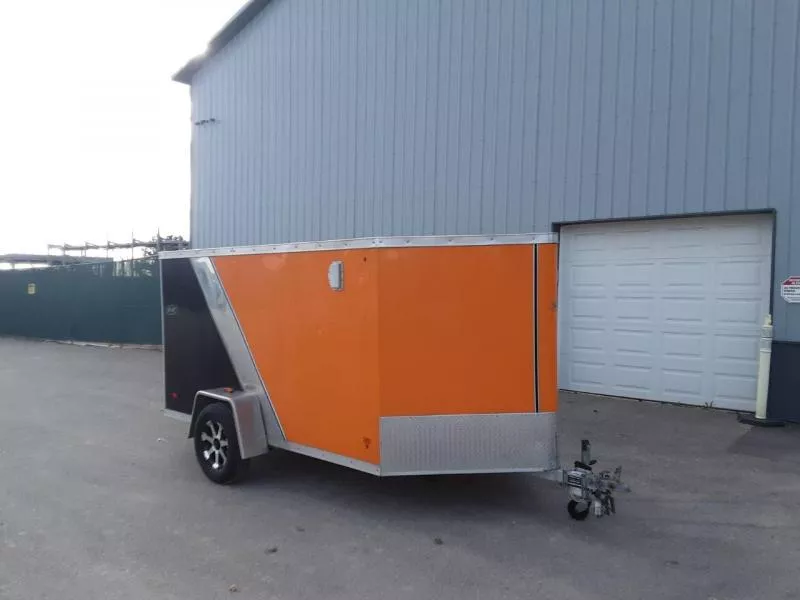 USED 2016 Aluminum 6 x 10 V-Nose Enclosed Cargo Trailer