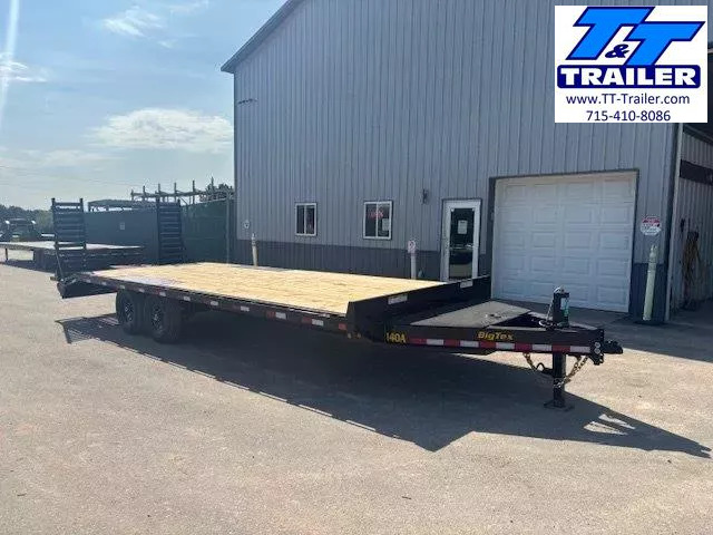 2025 Big Tex 14OA 102" x 24' Heavy Duty Deckover Bumper Pull Trailer with Ramps (15,400 GVWR) 1746633285