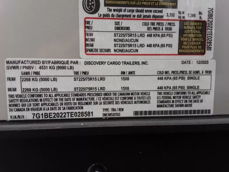 new Cargo (Enclosed) Trailers Discovery Trailers  for sale, in Somerset, WI Thumbnail 7