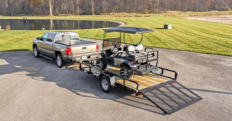 Sure Trac 5 ft x 8  ft utility trailer, tube top STUTT6208-BP-030