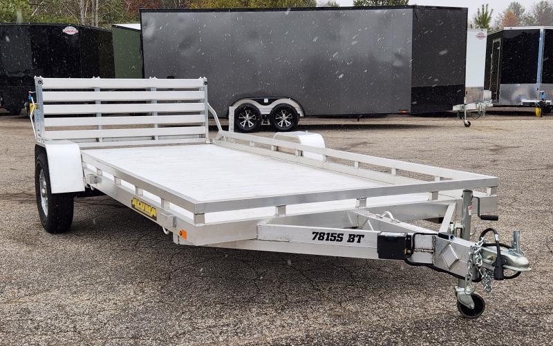 78" X 15' ALUMA 4000# AXLE PAYLOAD 3180# FLATBED 5 YEAR WARRANTY ALL ALUMINUM 