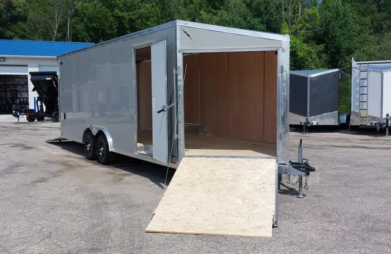 8 X 22 CAR HAULER ENCLOSED DROP DOWN FRONT DOOR ALL ALUMINUM 2025  LIGHTNING