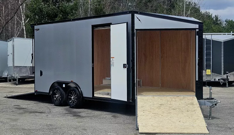 8 X 16 TA CAR HAULER/SIDE BY SIDE/SNOW 2025 LIGHTNING ALUMINUM POLYCOR EXTERIOR