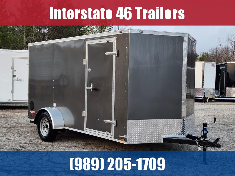 6.5 X 12 CARGOMATE ENCLOSED CARGO SINGLE AXLE STEEL FRAME ALUMINUM EXTERIOR Interstate 46