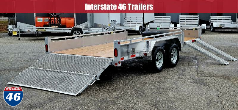 80 X 16 TRIUMPH ALUMINUM UTILITY TRAILER W/SIDE RAMPS TANDEM